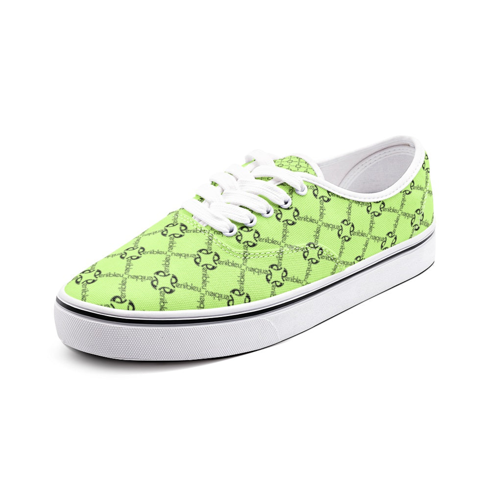 Periibleu Positivity Canvas Sneakers Green - Periibleu