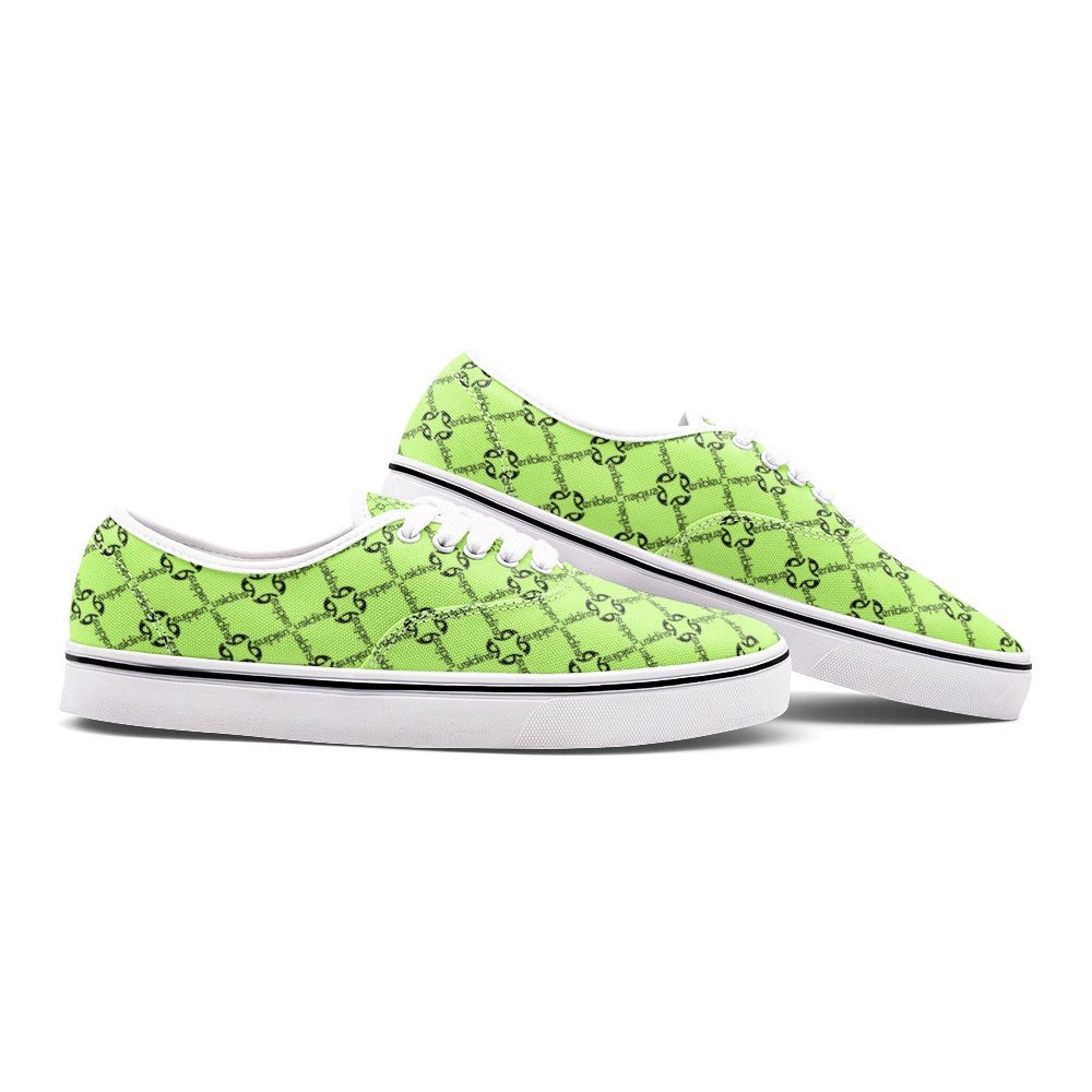Periibleu Positivity Canvas Sneakers Green - Periibleu
