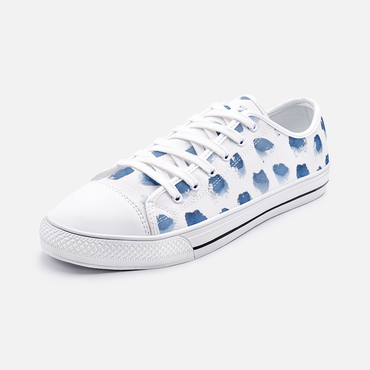 Periibleu Blue Splotches Canvas Sneaker - Periibleu