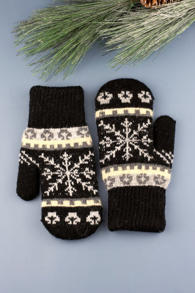 Cozy Winter Snowflake Mittens