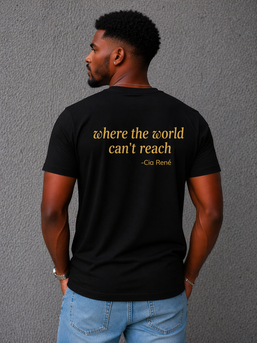 In This Room Forever – Cia René Lyric Tee (Men – Black & Gold) - Periibleu
