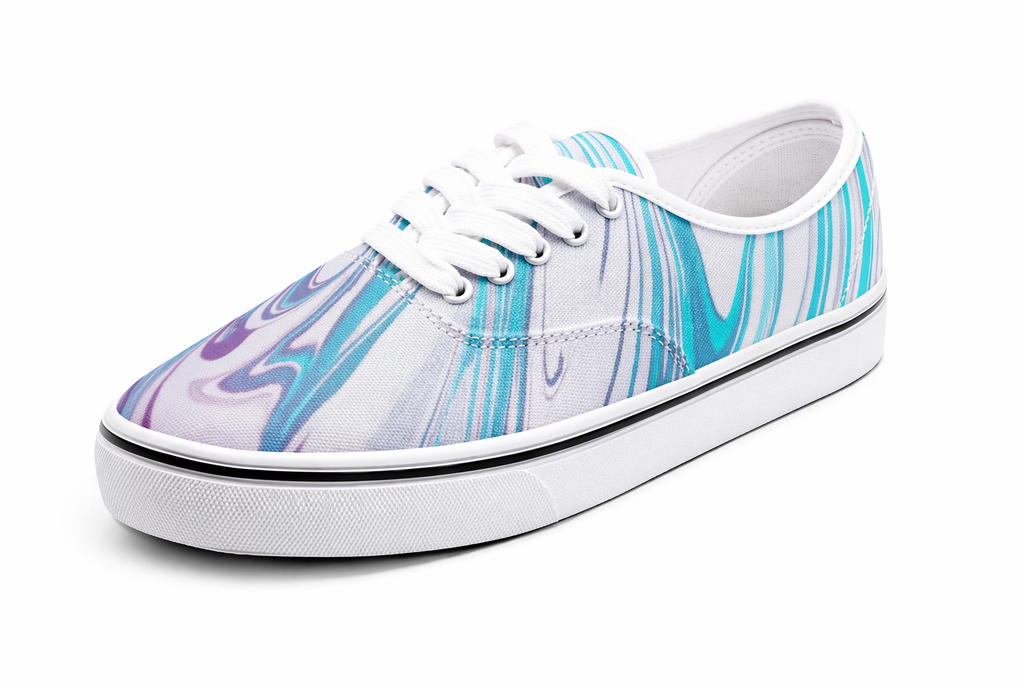 Periibleu Positive Wave Canvas Sneakers - Periibleu