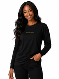 In This Room Forever - Cia René Lyric Unisex Long Sleeve Tee – Black & Gold - Periibleu