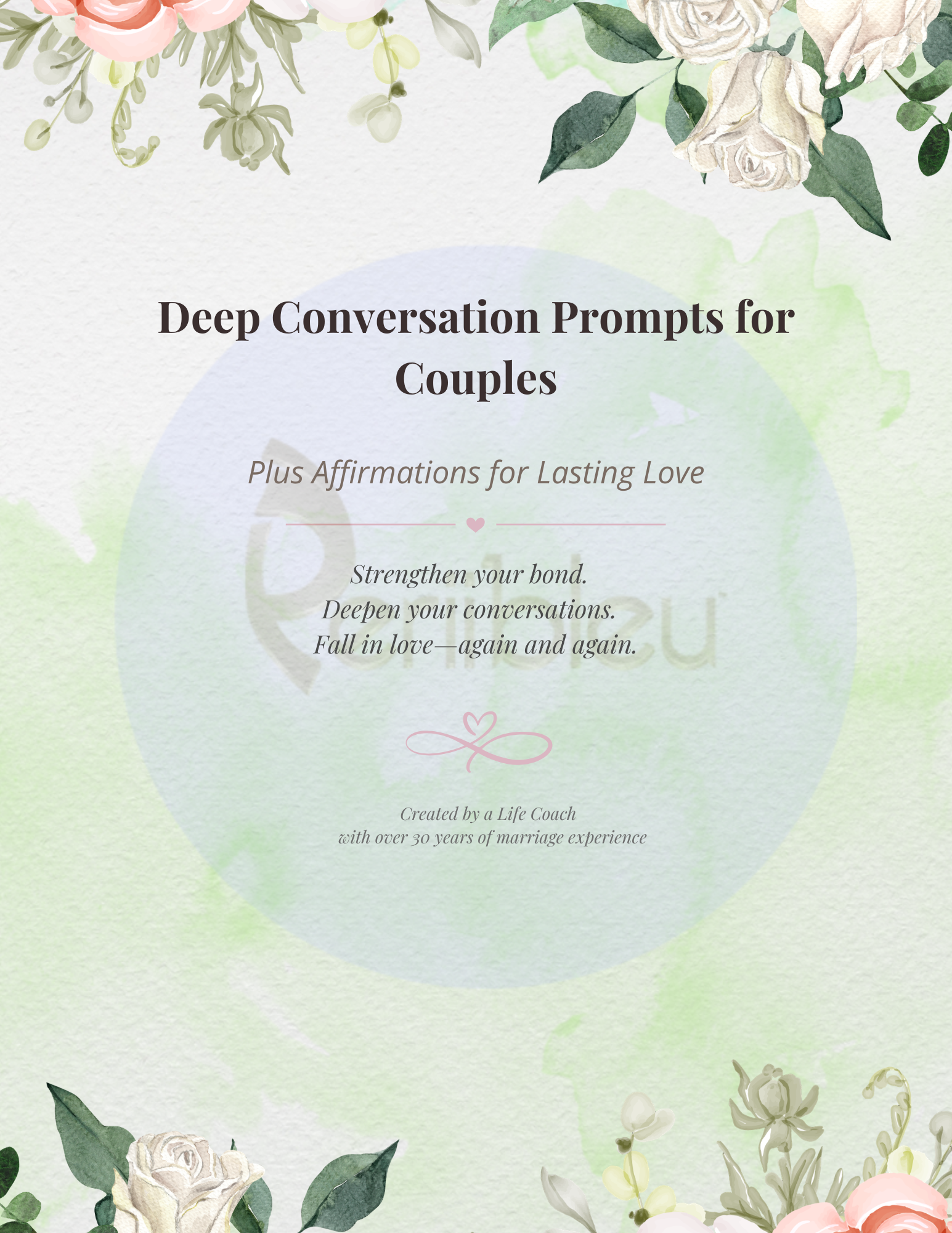 Deep Conversation Prompts For Couples — Printable Workbook - Periibleu