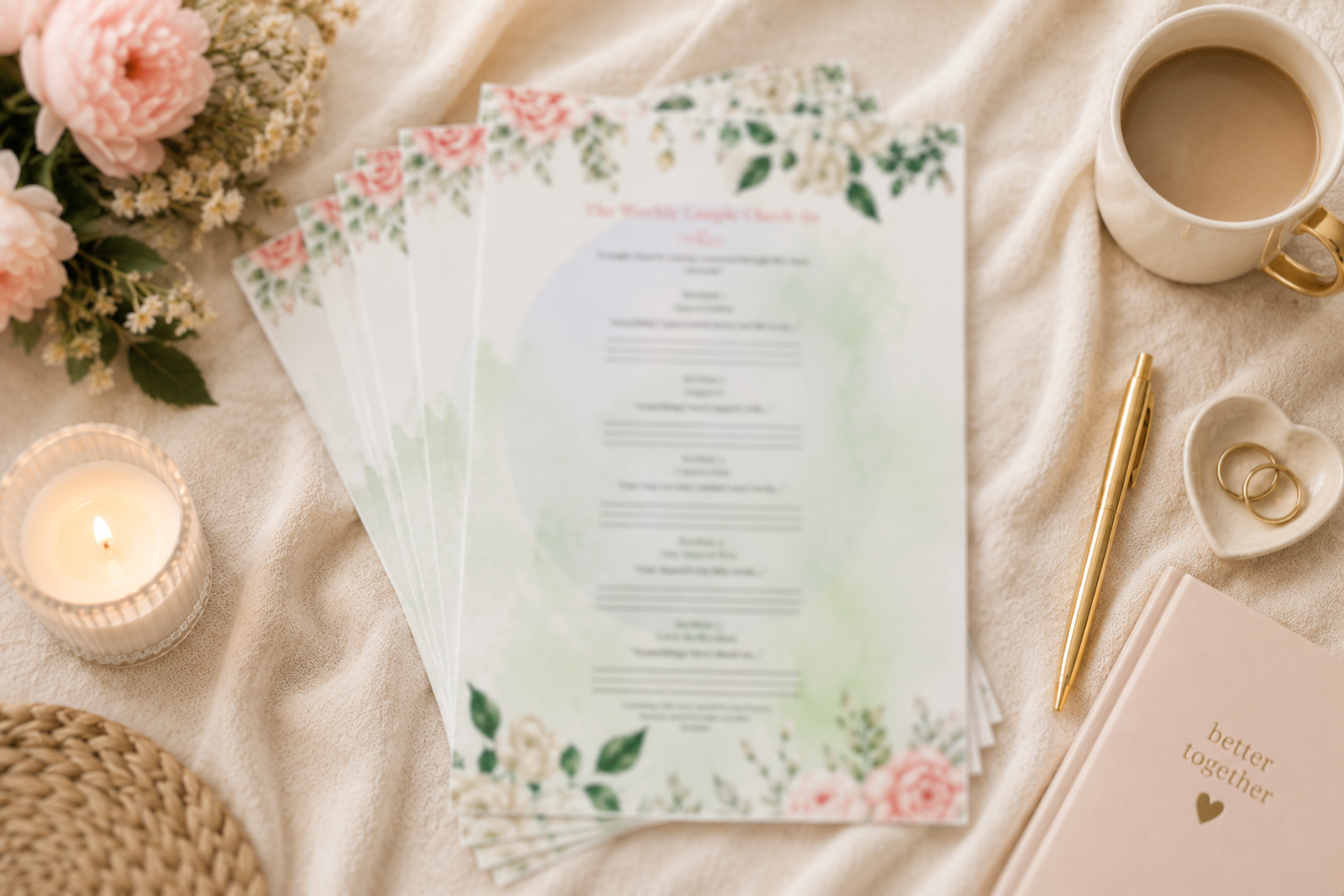 Deep Conversation Prompts For Couples — Printable Workbook - Periibleu