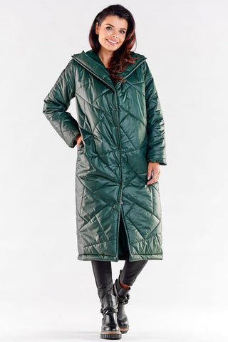 Fashionable Hood Quilted Coat