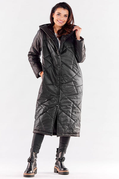 Fashionable Hood Quilted Coat