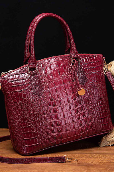 Faux Textured Leather Handbag