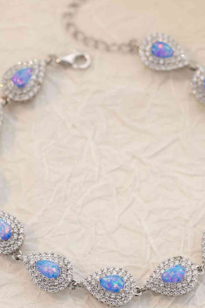 Dazzling Opal Silver Bracelet