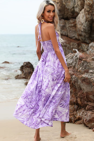 Time For Vacation Halter Neck Dress