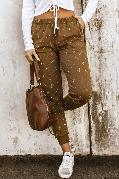 Relaxing Day Arrow Print Joggers