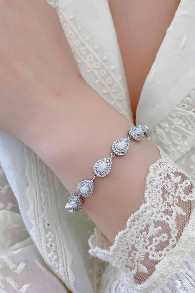 Dazzling Opal Silver Bracelet