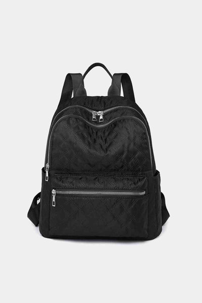 Quilted Design Two-Section Backpack