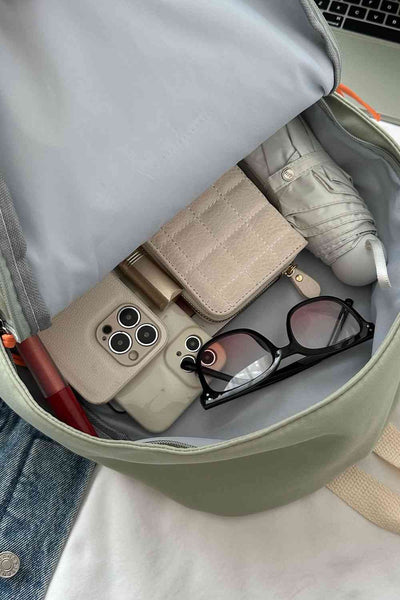 Hidden Zipper Tassel Backpack
