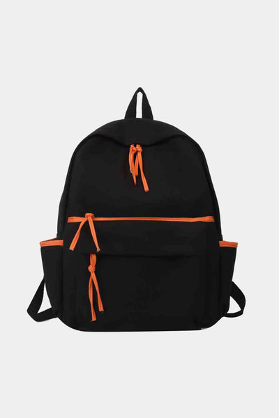Trimmed Pocket Tassel Backpack