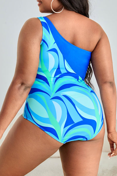 Radiate Positivity Ring Detail One-Shoulder One-Piece Swimsuit