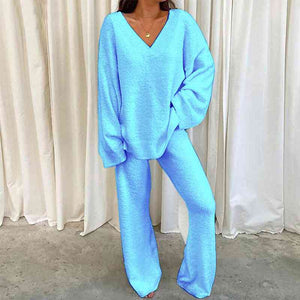 A Day Of Relaxing Long Sleeve Top and Long Pants Set