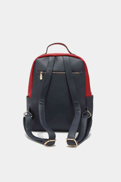 Color Block Eco Leather Backpack