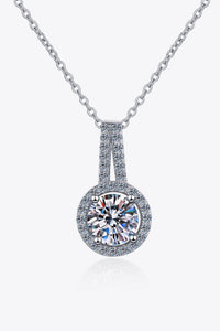 Positive Vibes Moissanite Round Pendant Necklace