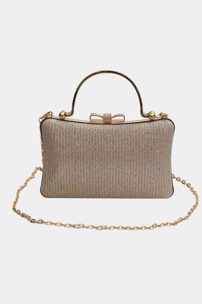 Glam Bow Top Handbag